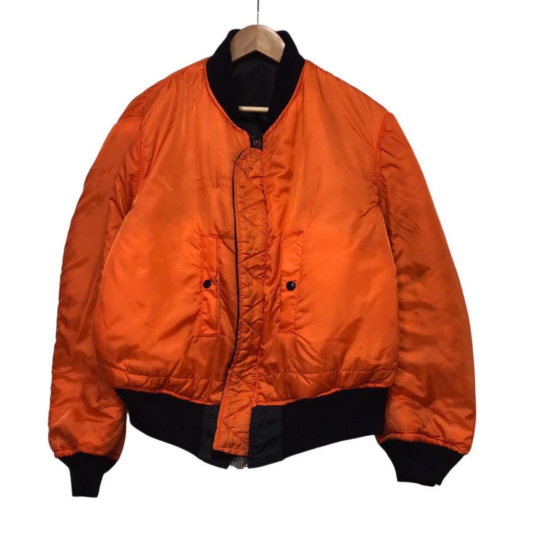 90s ALPHA ビンテージフライトジャケット　MA1 USA製 ブラック