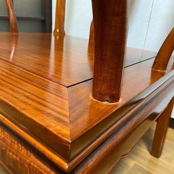 Y②高級 花梨？中国椅子 アンティーク風 インテリア 家具 木製 ひじ掛け 椅子