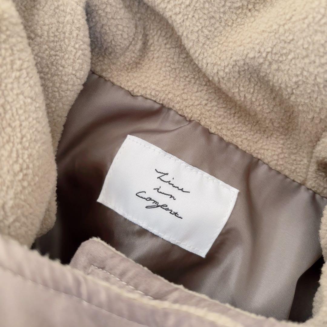 リブインコンフォート くぼっち 撥水ロングダッフルダウンコート M