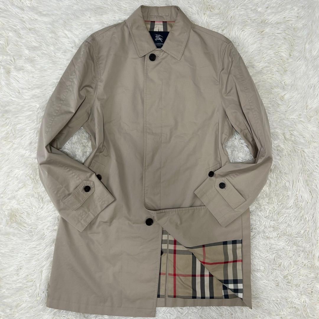 【極美品/LL】バーバリーロンドン ステンカラーコート アウター ノバチェック