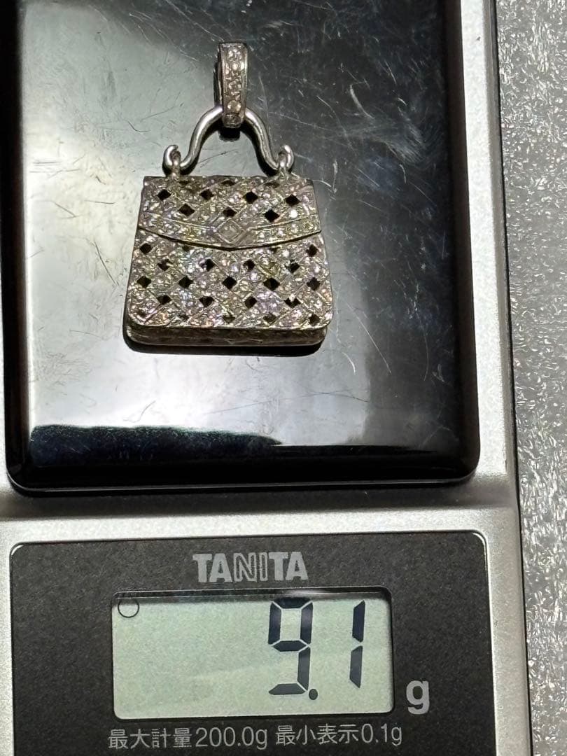 18k ハンドバッグ型チャーム 9.1g ペンダントトップ