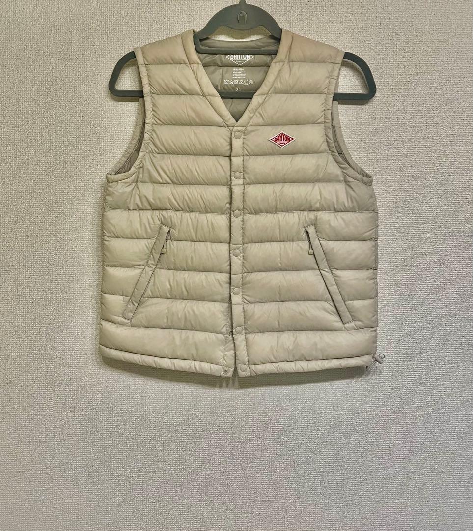 【美品】ダントン✳︎DANTON インナーダウンベスト　アイボリー　34.