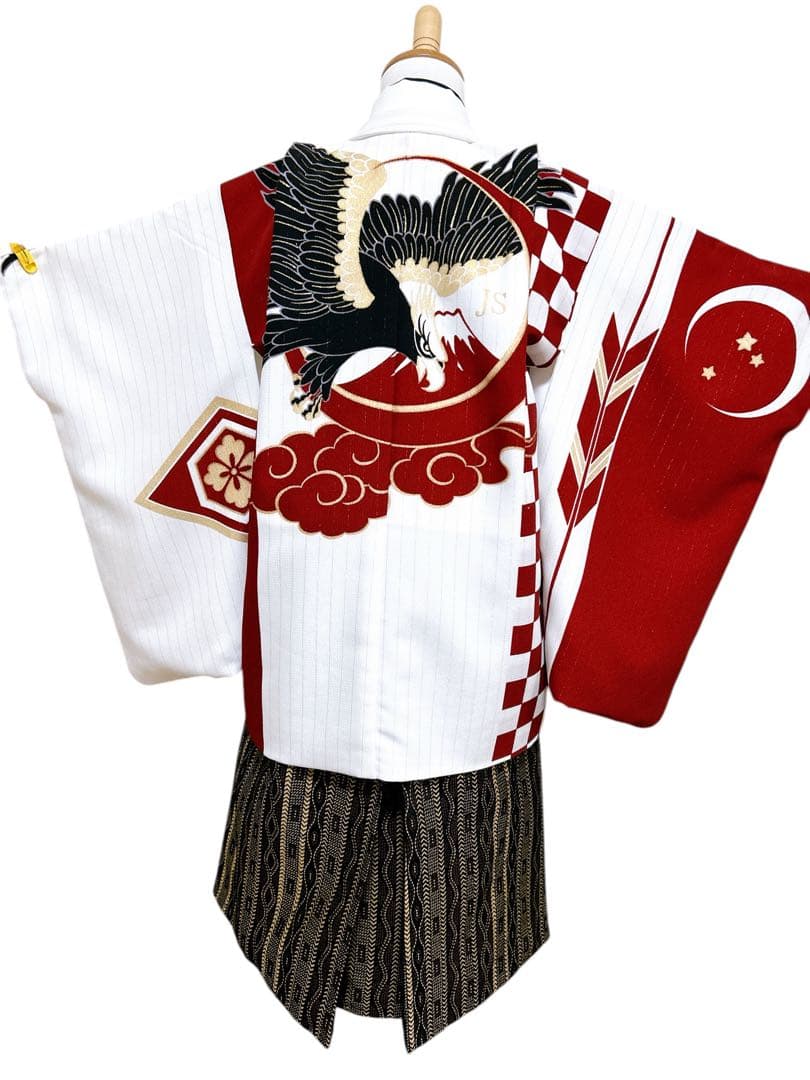 JAPAN STYLE♡七五三　5歳　男の子　フルセット　一式　赤　ブランド着物