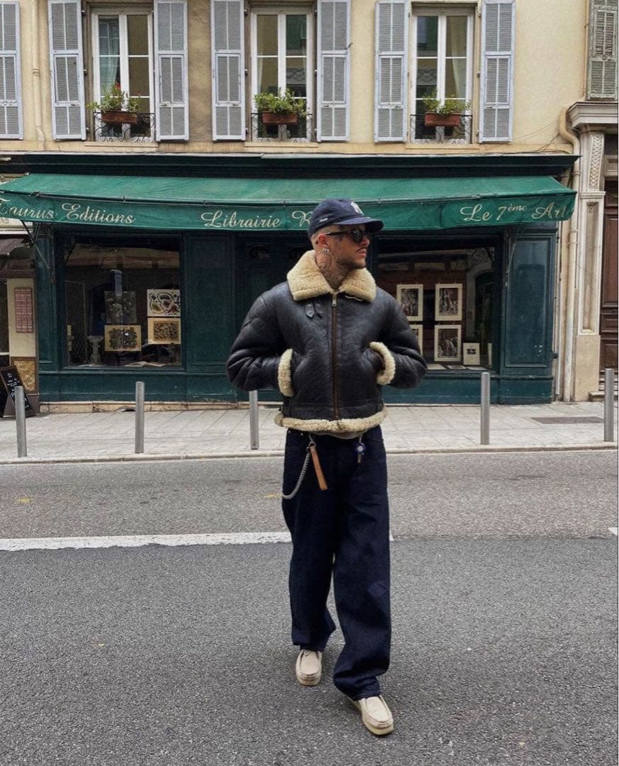 【超希少レア】名作 レザームートン B-3ジャケット