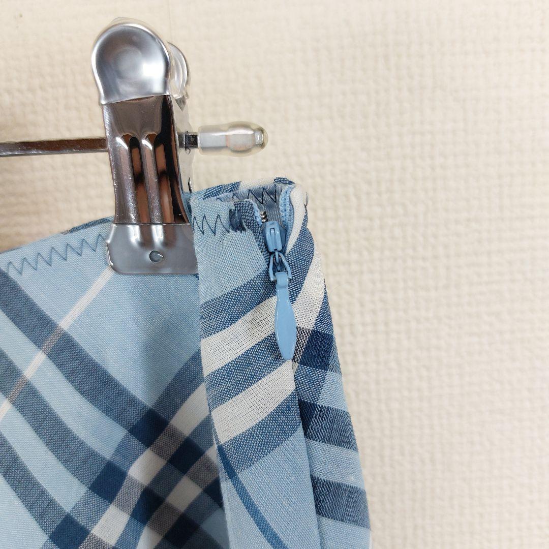 【希少品】　BURBERRY　ブルーレーベル　チェックスカート　アシンメトリー