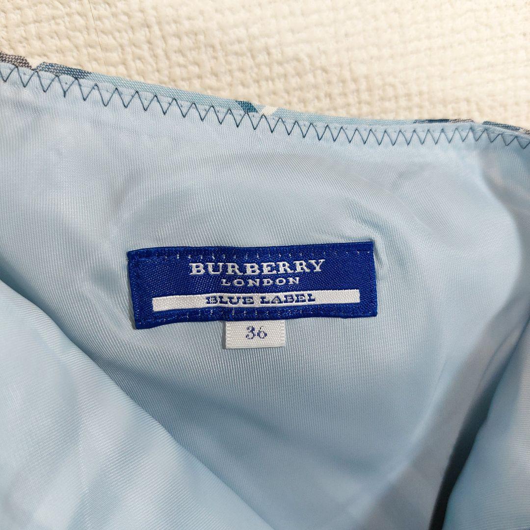 【希少品】　BURBERRY　ブルーレーベル　チェックスカート　アシンメトリー