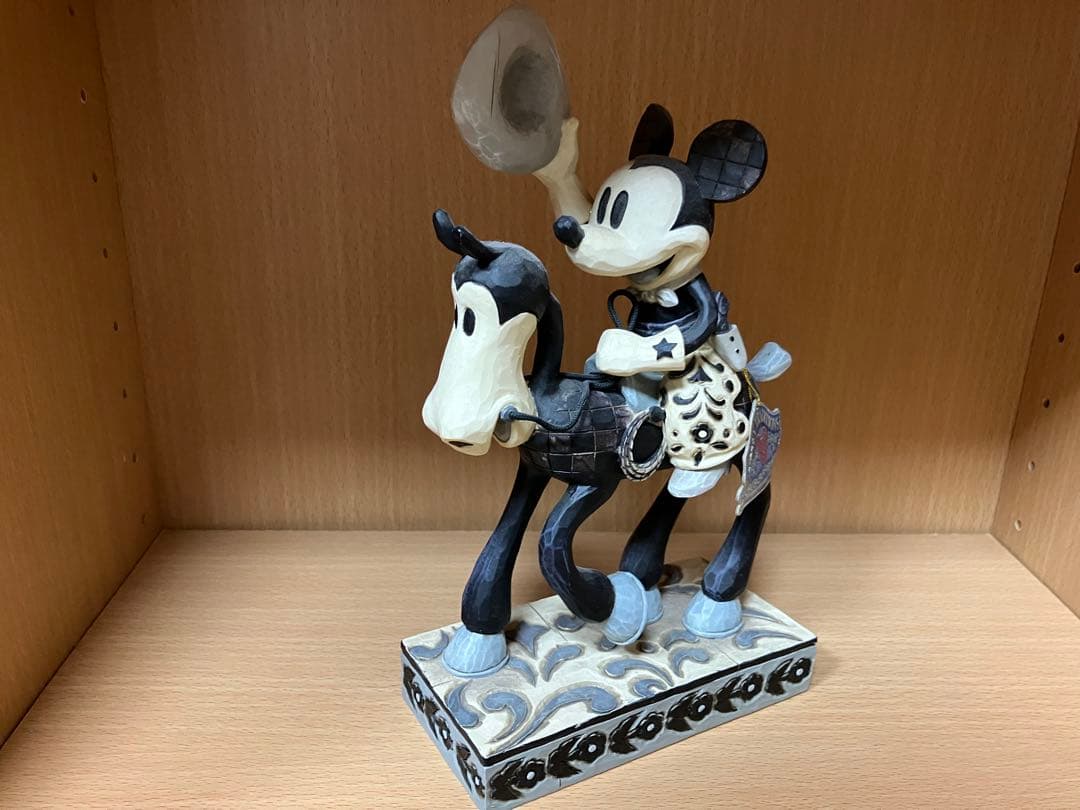 ジムショア氏　カウボーイミッキーマウス モノクロ置物