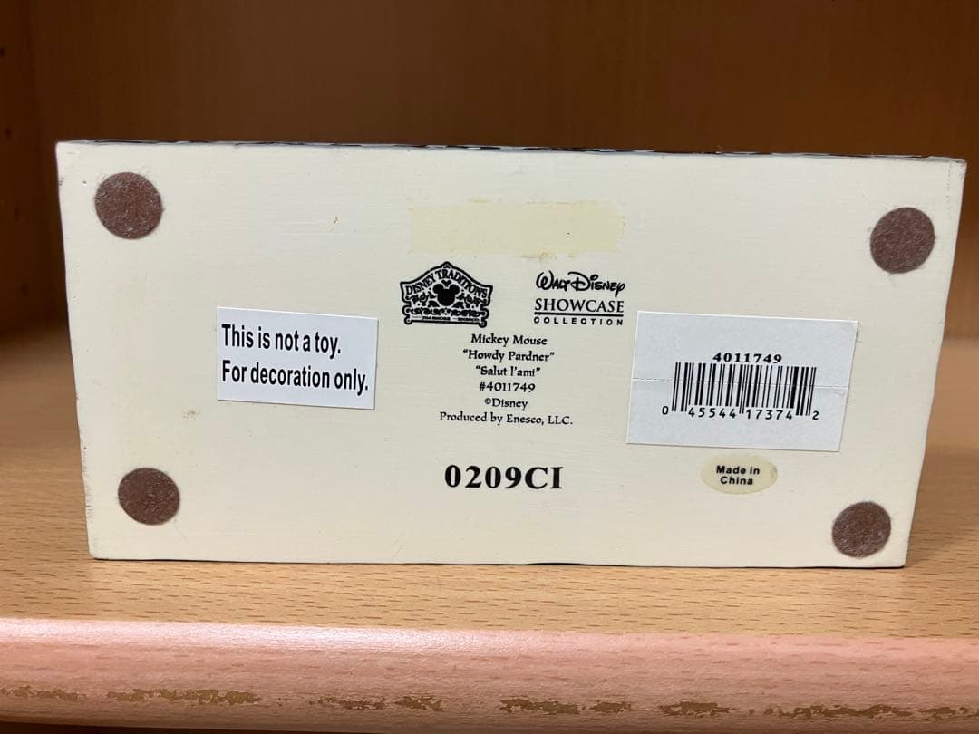 ジムショア氏　カウボーイミッキーマウス モノクロ置物
