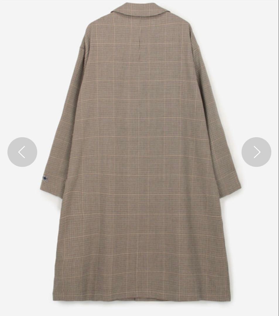 ぴ*ー様 新品★オーシバル★ウールチェックバルマカーンコート★ベージュ4