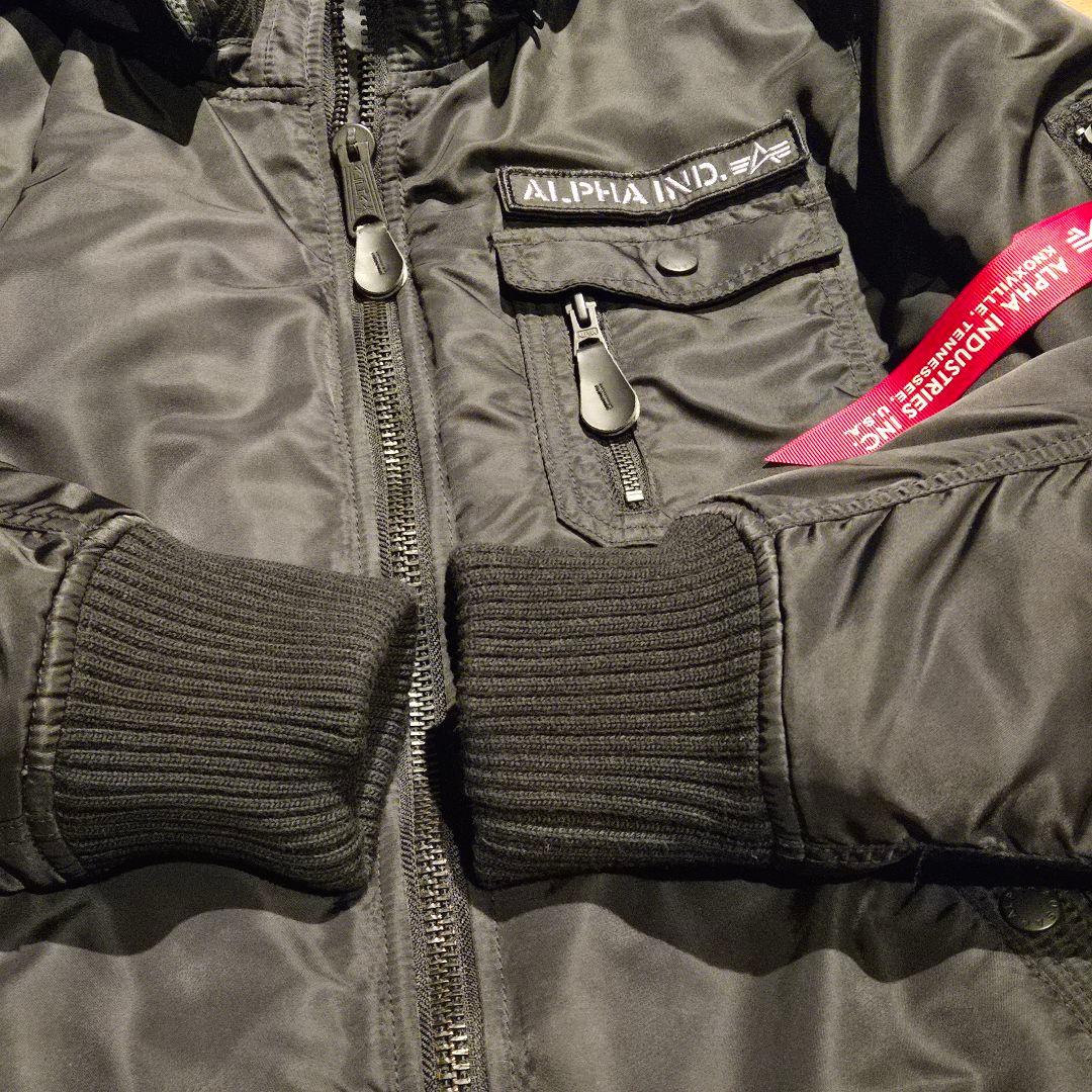 美品　ALPHA INDUSTRIES　アルファ　ミリタリージャケット　XL　黒