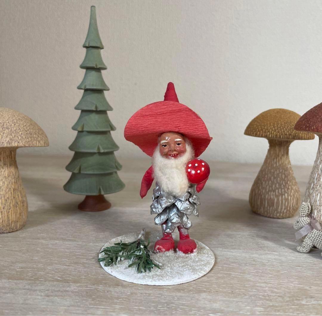 ドイツ　アンティーク　小人　キノコ