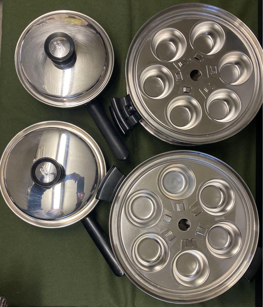 アムウェイ　蒸し器2点(蓋なし) 鍋2点　片手鍋2点(ほぼ未使用)