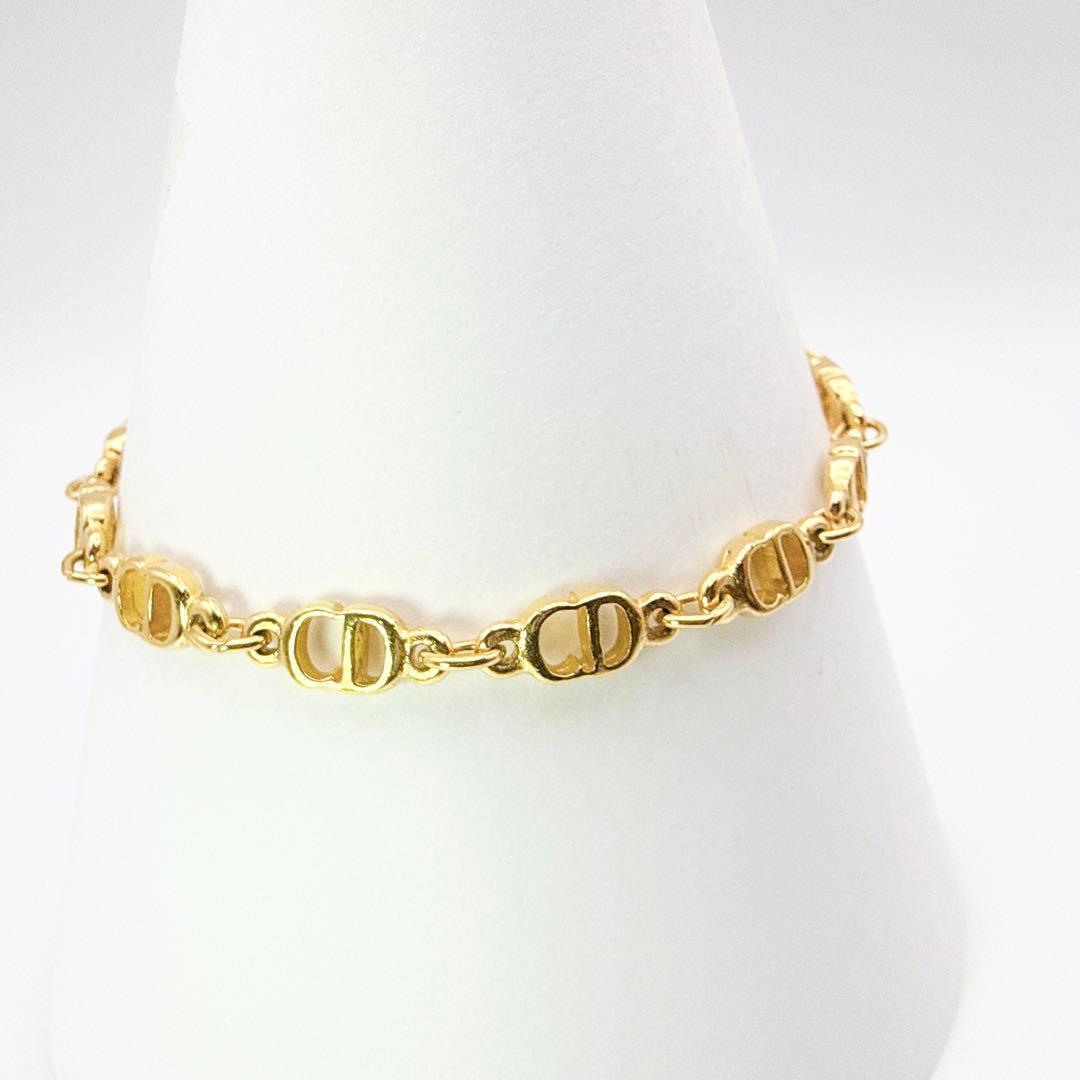2503-1 極美品✨　Dior　ブレスレット　CD ロゴ　ゴールド　希少　刻印