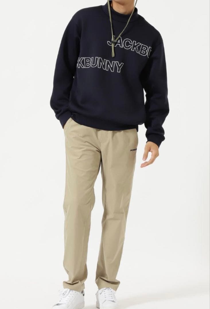 新品 パーリーゲイツ ジャックバニー ポリエステルツイルパンツ(6)LLベージュ