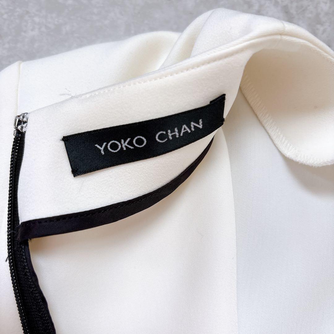 美品✨YOKOCHAN オールインワン　サロペット　ジャンプスーツ　半袖　白　黒