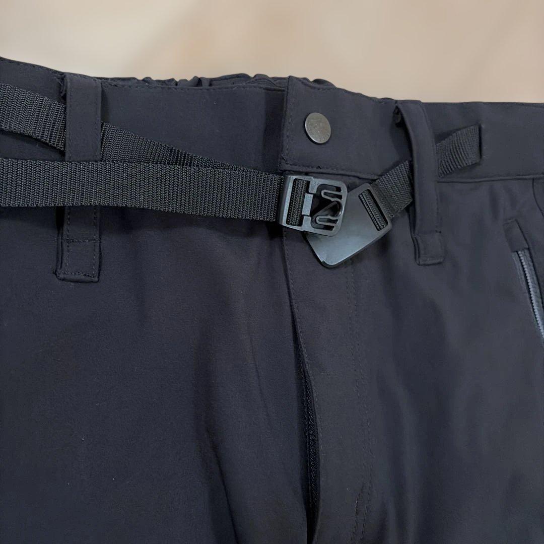 【がまかつ】美品 黒 ズボン 釣り フィッシングパンツ GM-3524