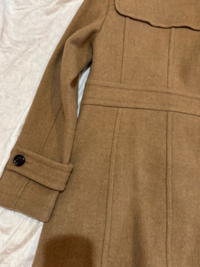 着用回数少なめ バーバリー ブルーレーベル ダッフルコート 38 ブラウン