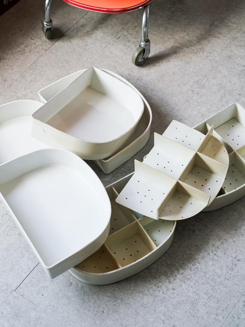 70's vintage スペースエイジ ツールワゴン シェルフ ポストモダン