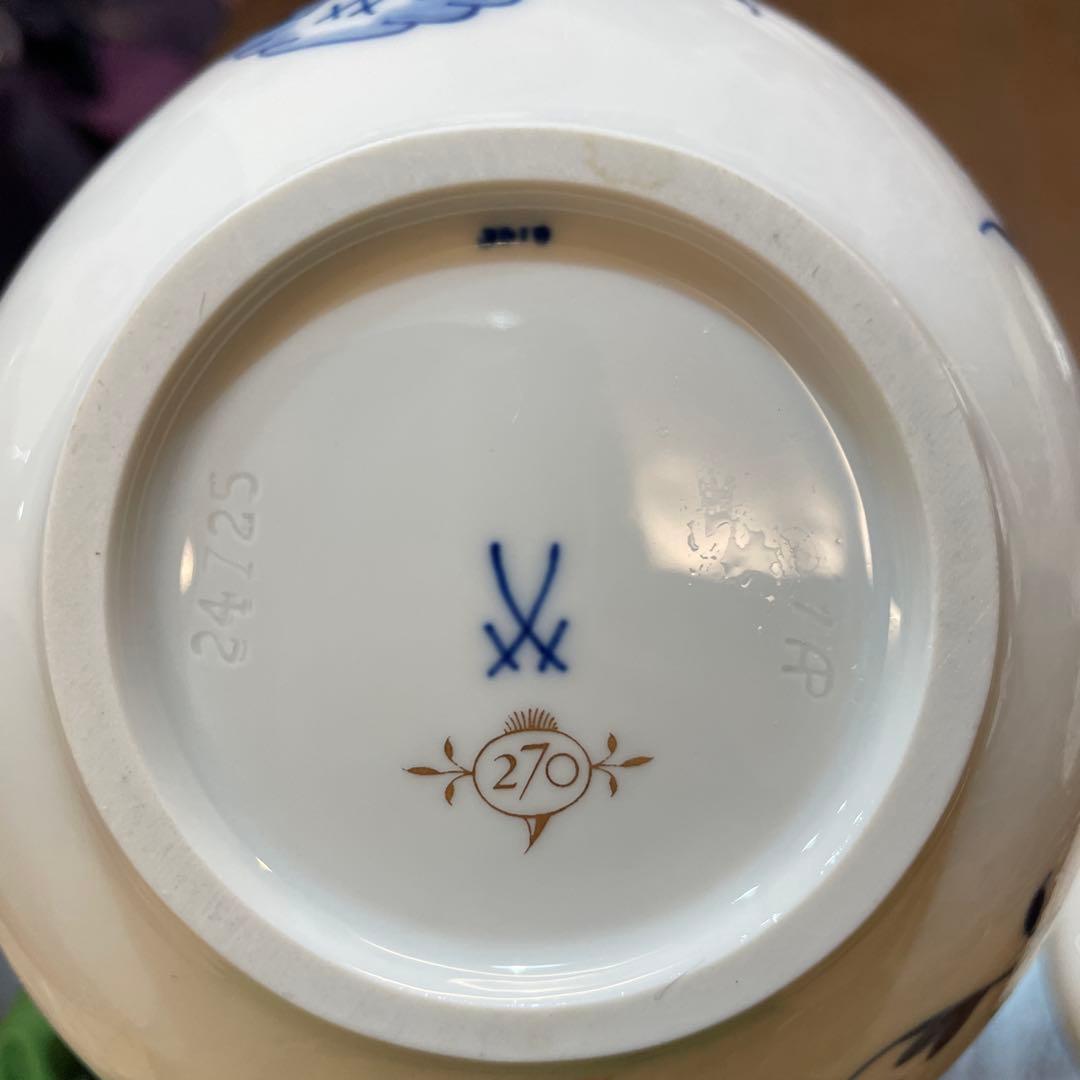 マイセン　ブルーオーキッド茶器急須セット