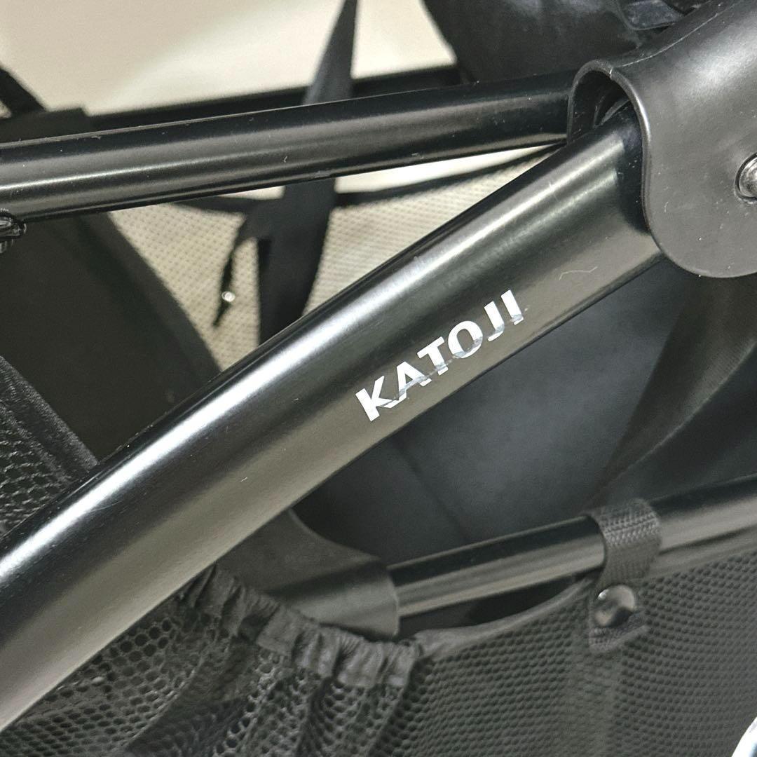 極美品 KATOJI カトージ 二人乗り 二人でゴーDX　レインカバー付　デニム