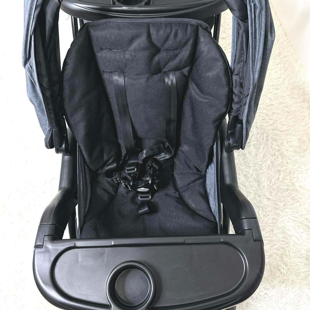 極美品 KATOJI カトージ 二人乗り 二人でゴーDX　レインカバー付　デニム