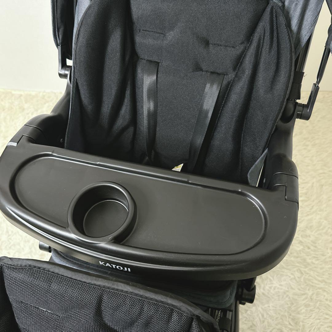 極美品 KATOJI カトージ 二人乗り 二人でゴーDX　レインカバー付　デニム