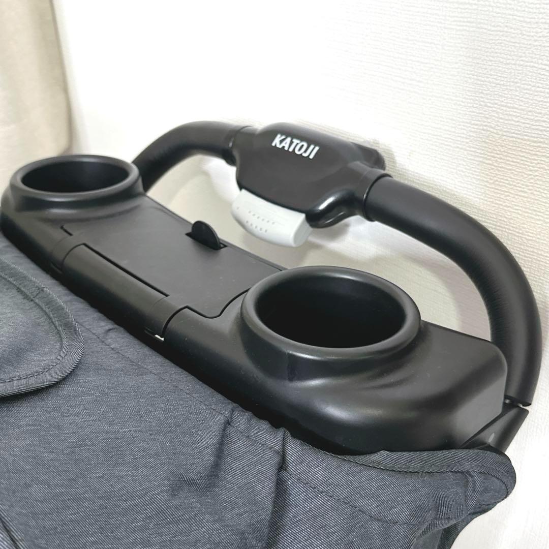 極美品 KATOJI カトージ 二人乗り 二人でゴーDX　レインカバー付　デニム