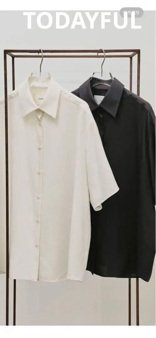 お値下げ‼️TODAYFUL Silk100% Halfsleeve Shirts