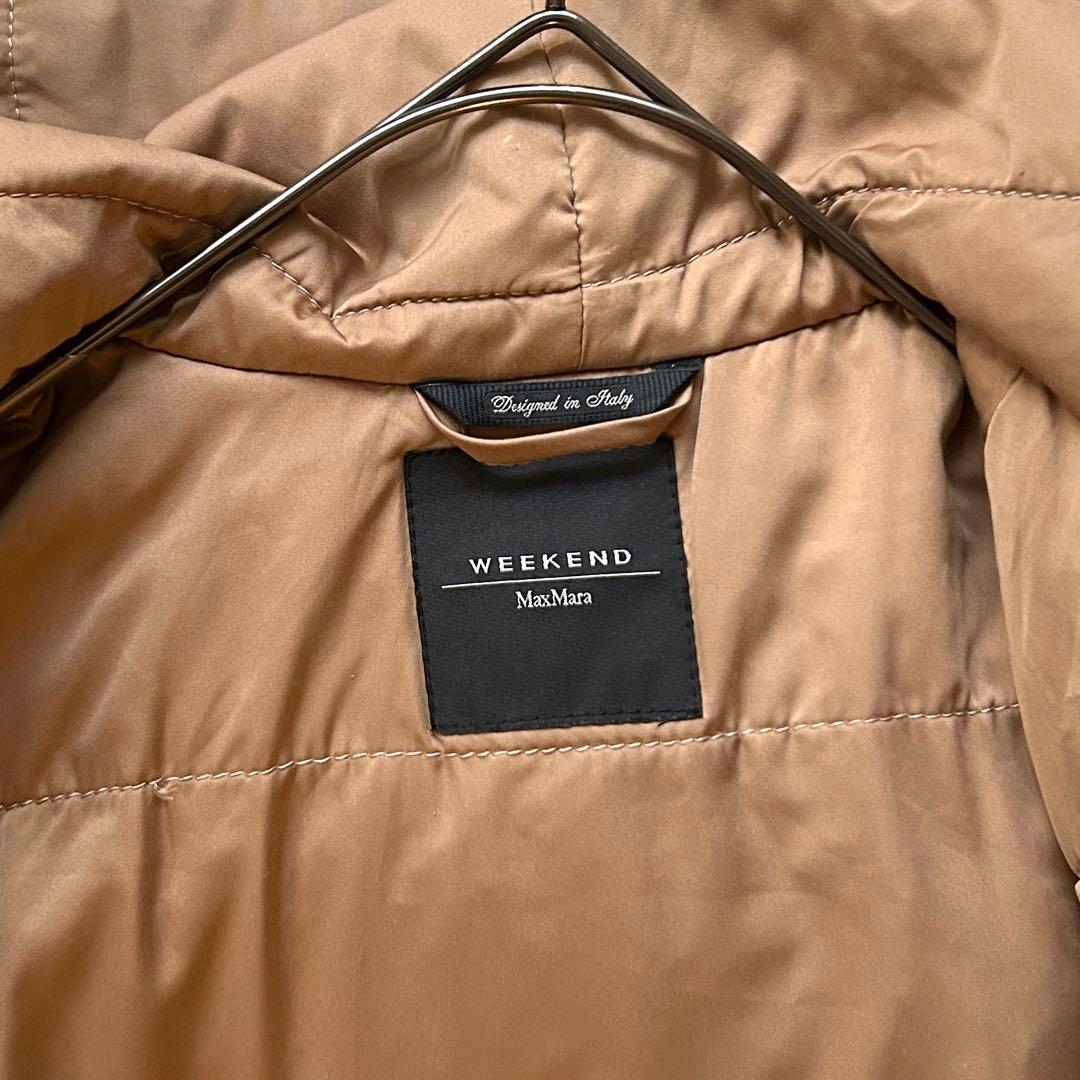 マックスマーラ シルク混コート フード ベルト 近年モデル キャメル