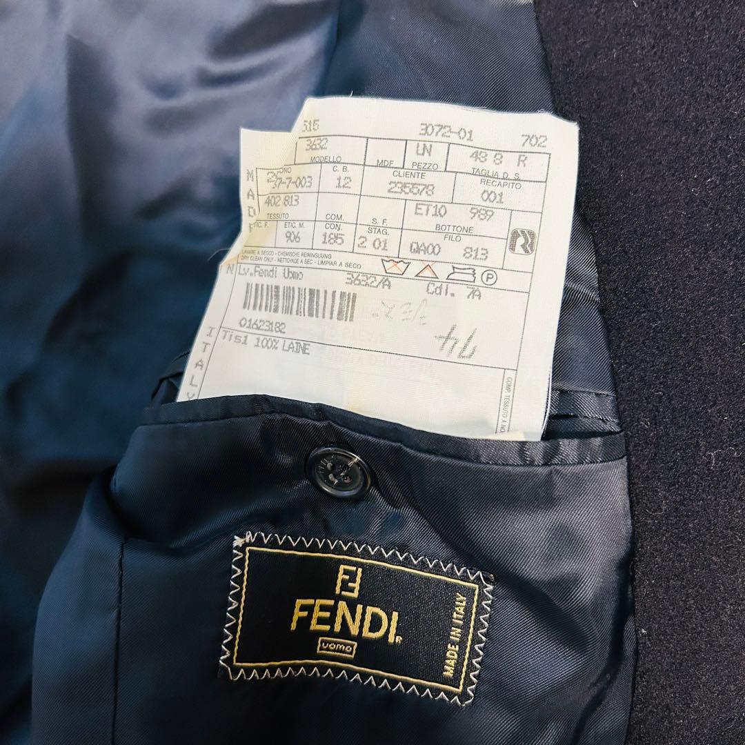 FENDI フェンディ ロングコート ウール100% ブラック