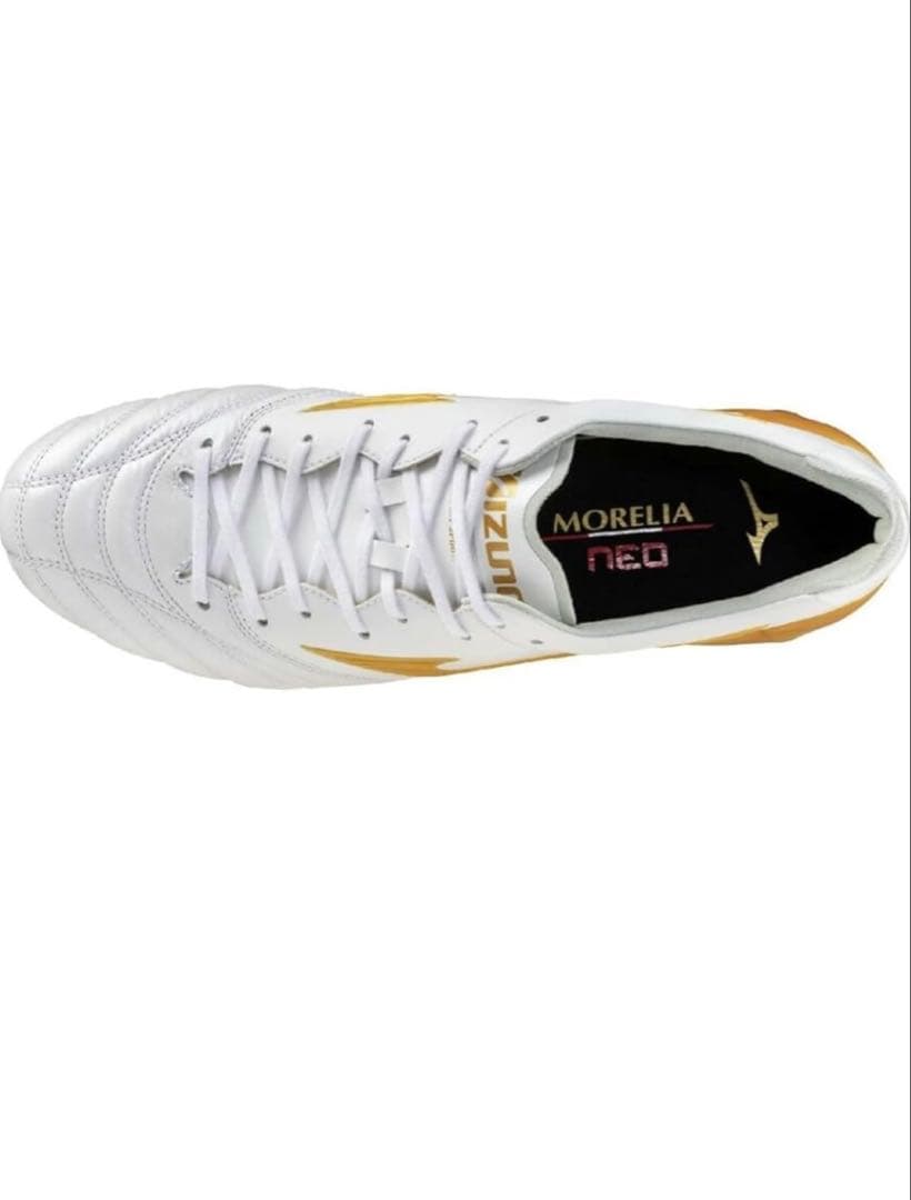 Mizuno Morelia Neo4 サッカーシューズ ホワイト/ゴールド