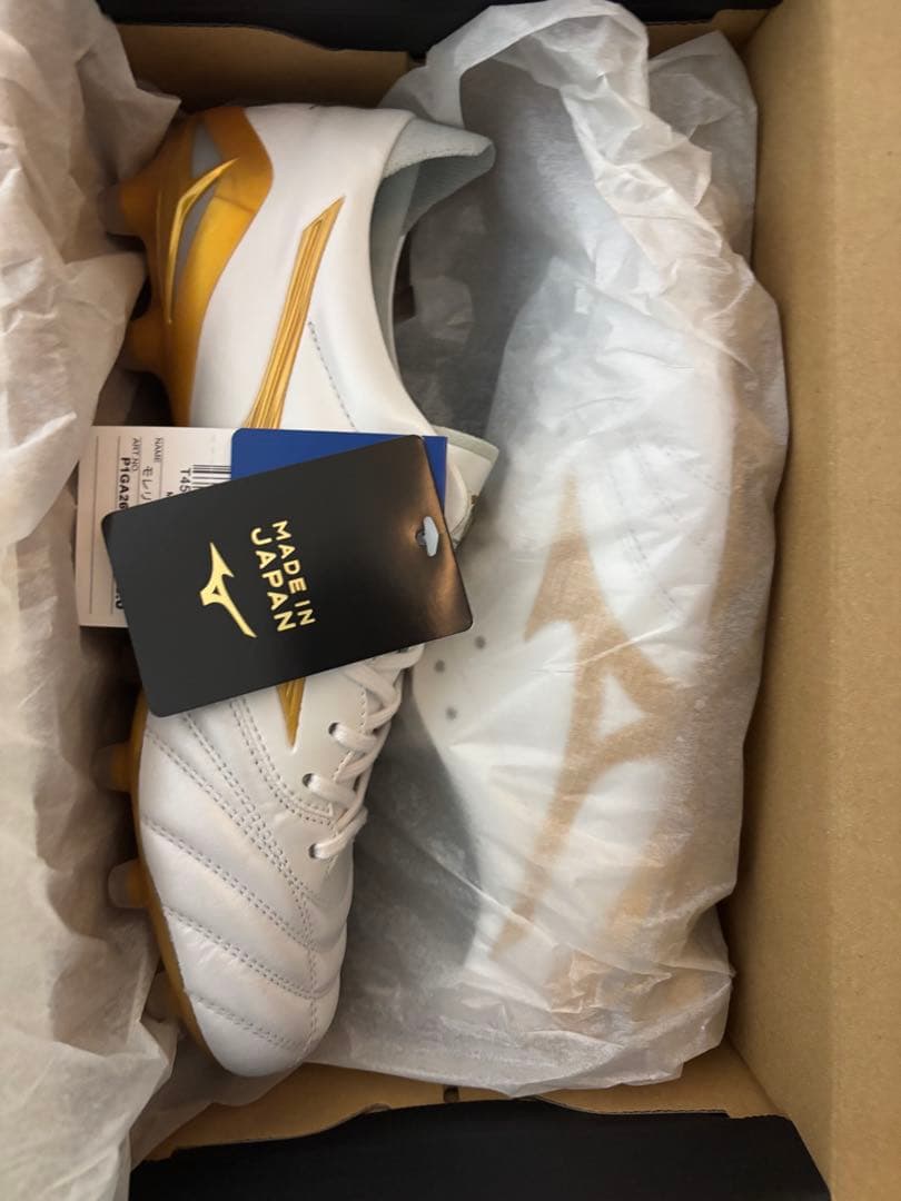 Mizuno Morelia Neo4 サッカーシューズ ホワイト/ゴールド