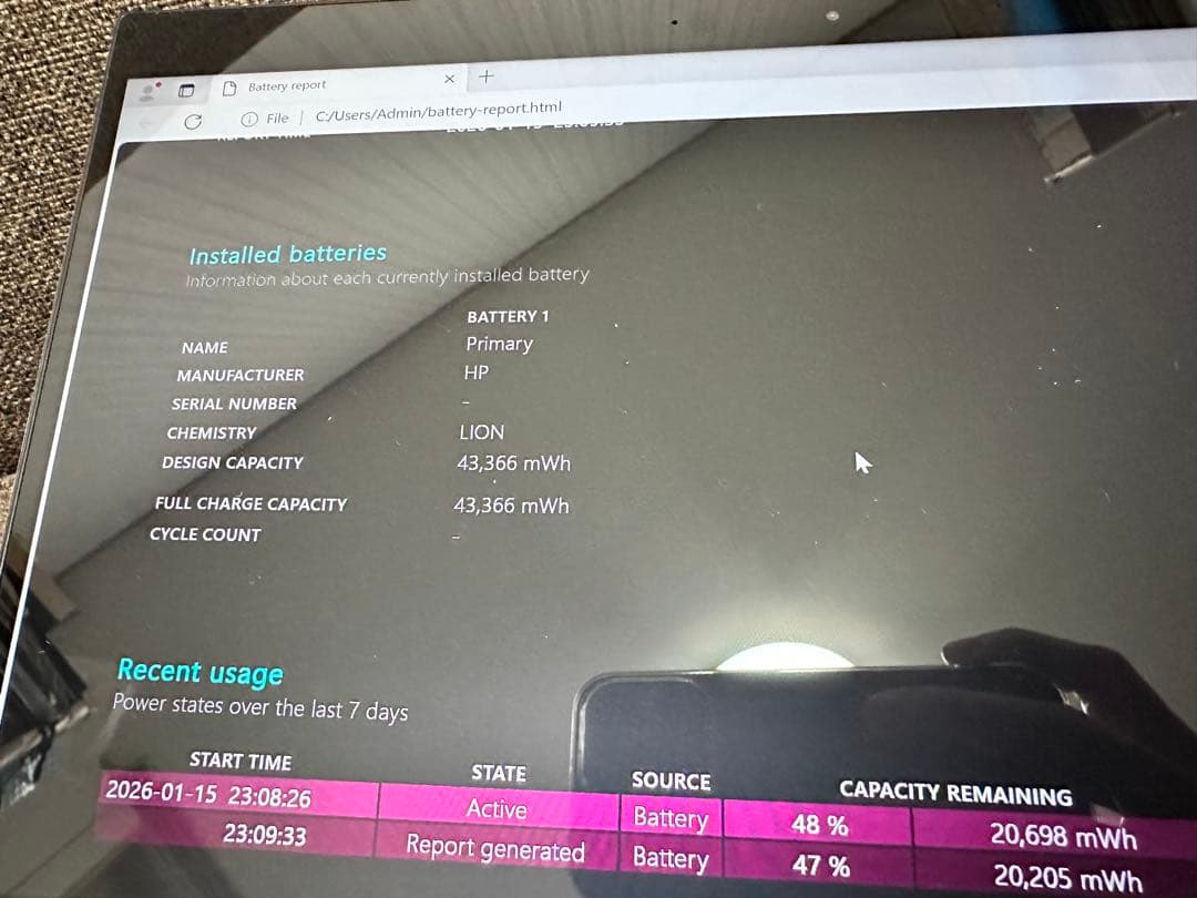 HP Spectre x360 2in1 ノートPC i5 バッテリー100%