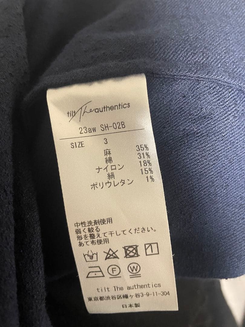 tilt the authentics スタンドカラーシャツ