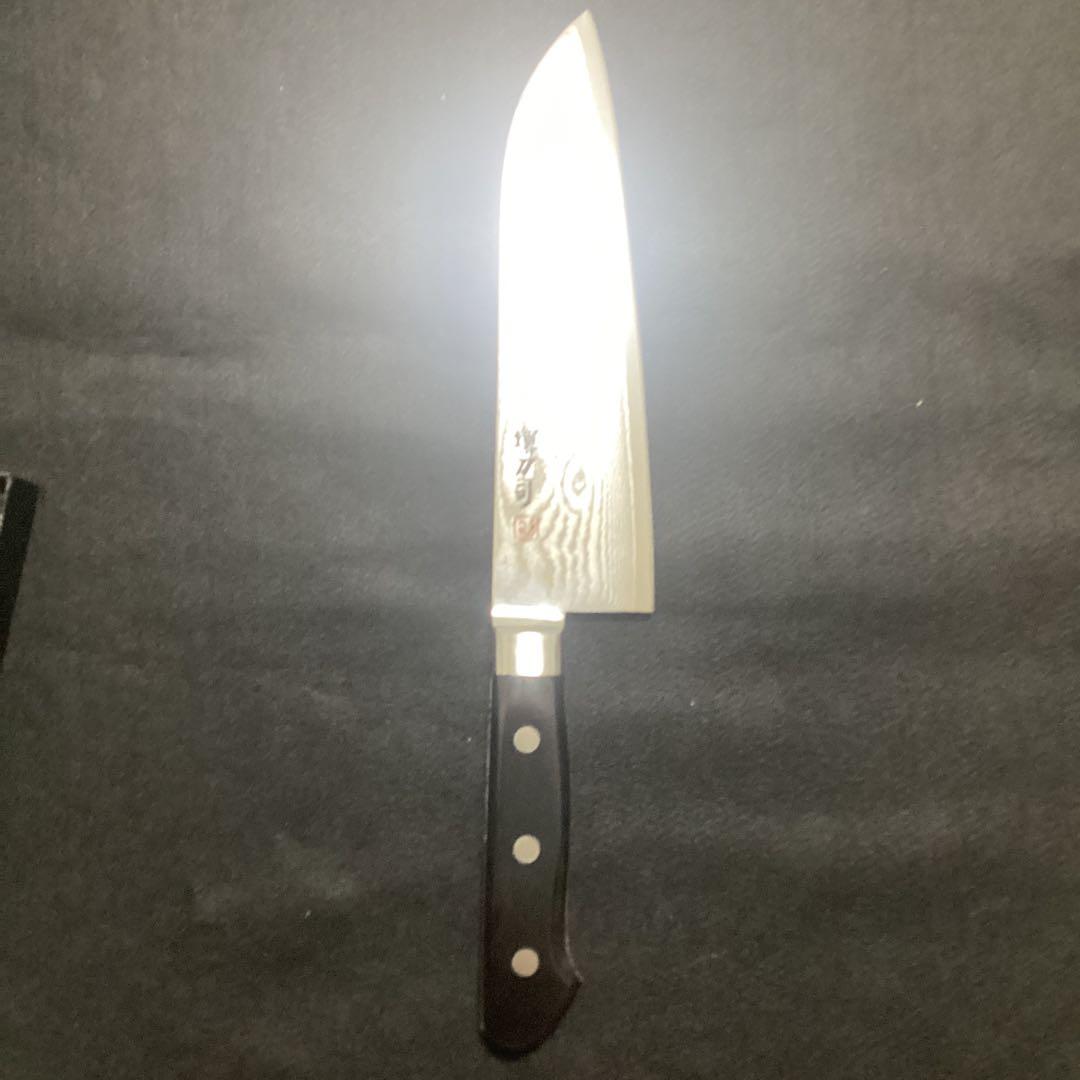 堺刀司　ダマスカス包丁　三徳　180mm