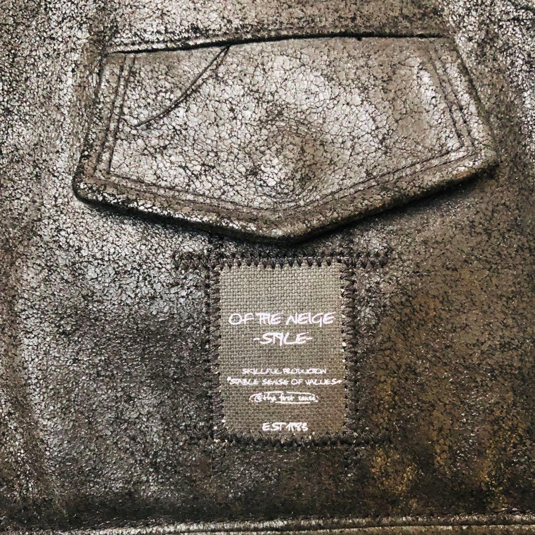 極美品！OF THE NEIGE STYLE 馬革 ダブルライダース 42 裏柄