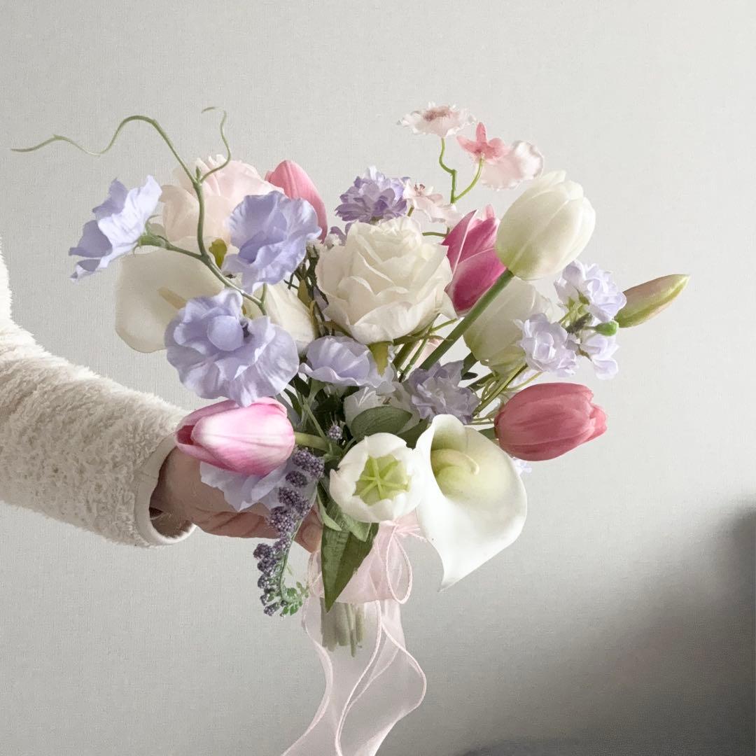 造花　韓国風クラッチブーケ