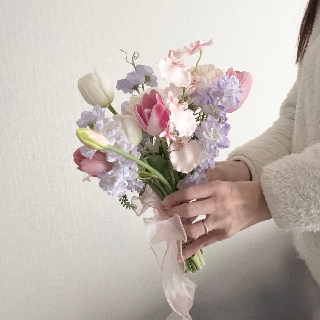 造花　韓国風クラッチブーケ