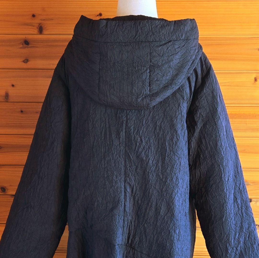 芽風 センソユニコ ロングダウンコート アシンメトリー 軽量 変形 黒ブラック