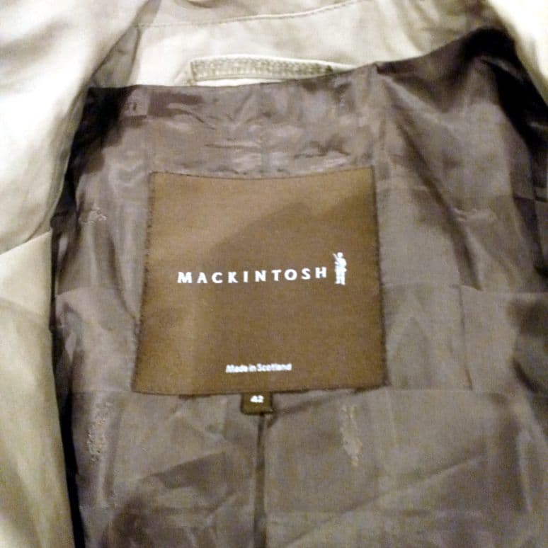 【美品】MACKINTOSH 英国製トレンチコートジャケット カーキベージュ42