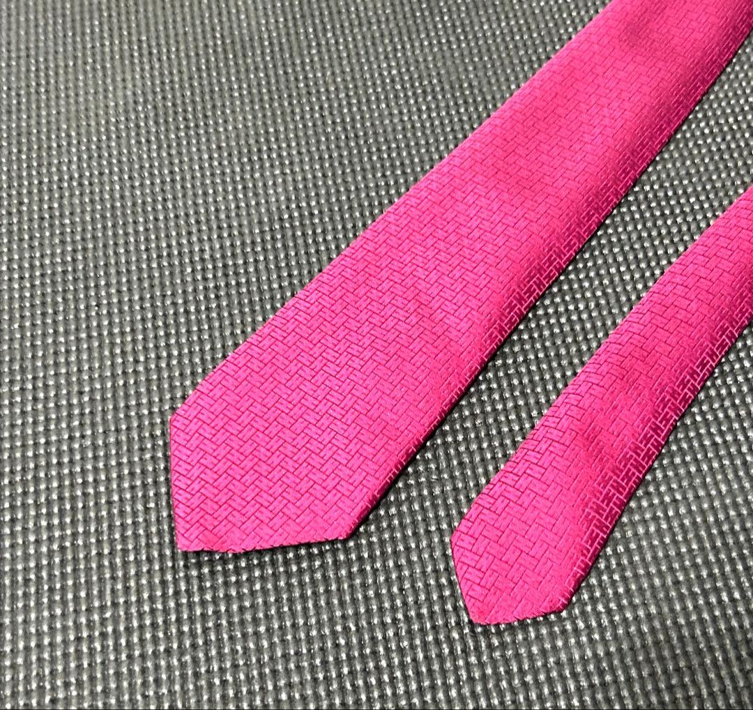 【極美品】HERMES ネクタイ ブルー 総柄 H柄 シルク100% フランス製