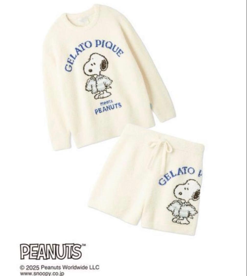 新品♡ジェラートピケ♡ 限定スヌーピージャガードプルオーバ＆ショートパンツセット