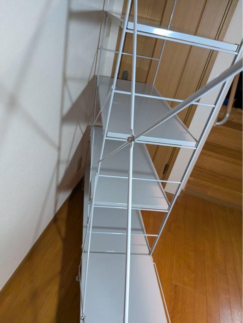 ■送料込■無印良品 スチールユニットシェルフ ワードローブ 棚 衣類収納 グレー