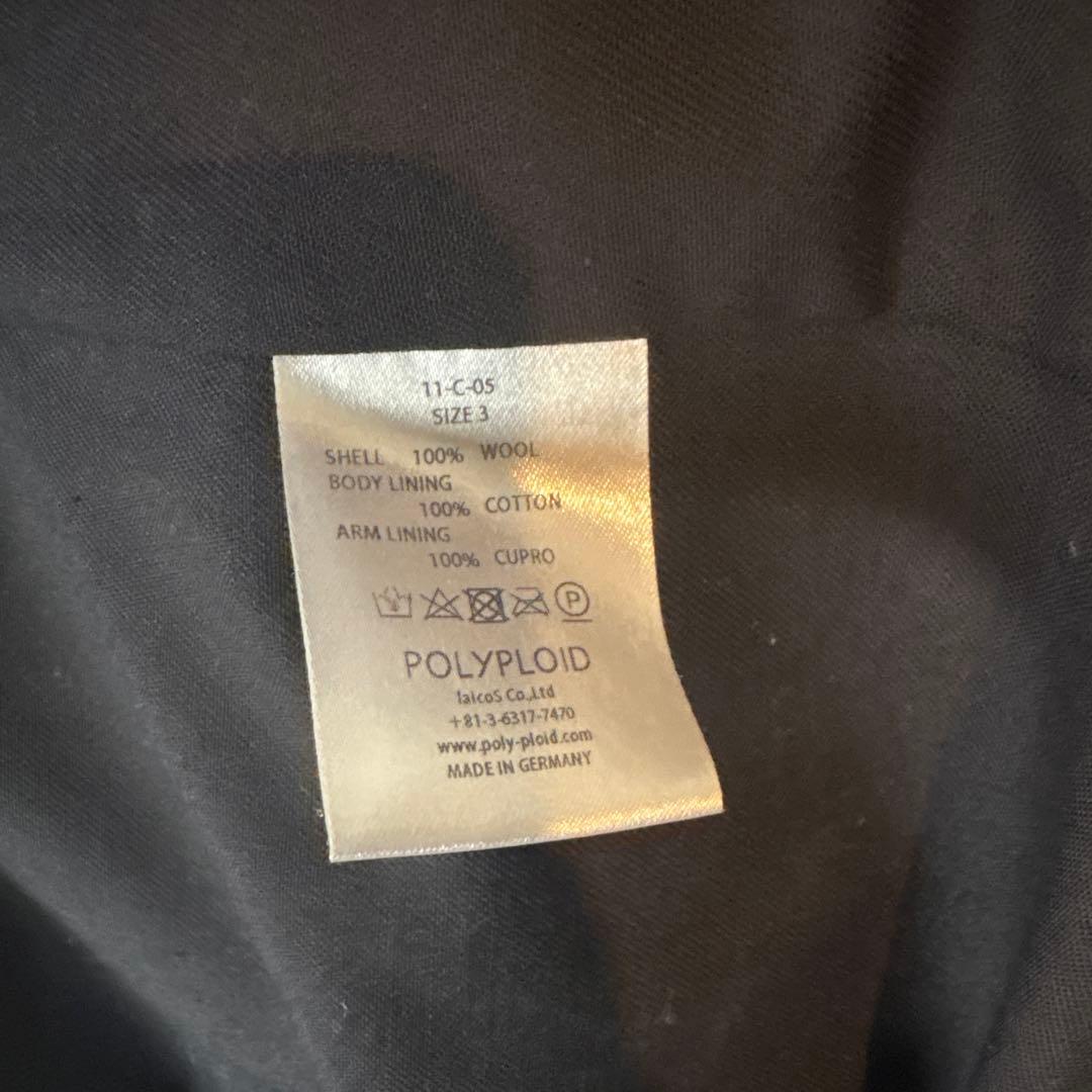 I*i様 POLYPLOID LONG COAT C BLACK