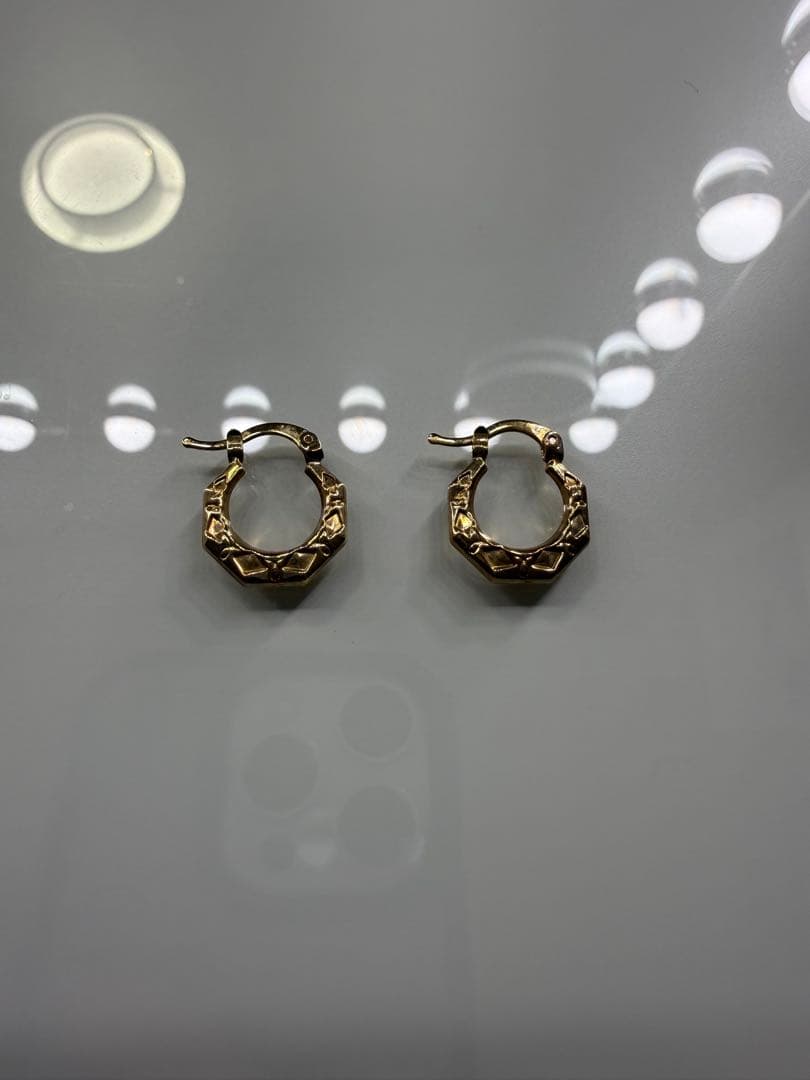 AVALANCHE イエローゴールドフープピアス 10K