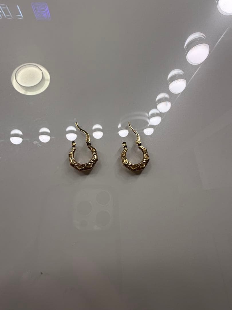 AVALANCHE イエローゴールドフープピアス 10K