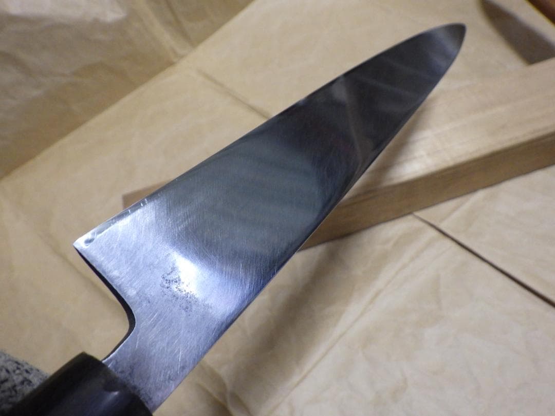 京都/有次★水本焼/柳刃刺身包丁刃渡尺１寸327ｍｍ/純日本鋼　▲記名有▲