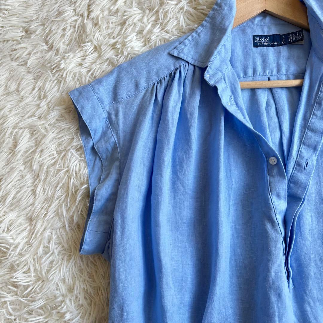 美品✨24SS ポロラルフローレン　リネンポップオーバーシャツ