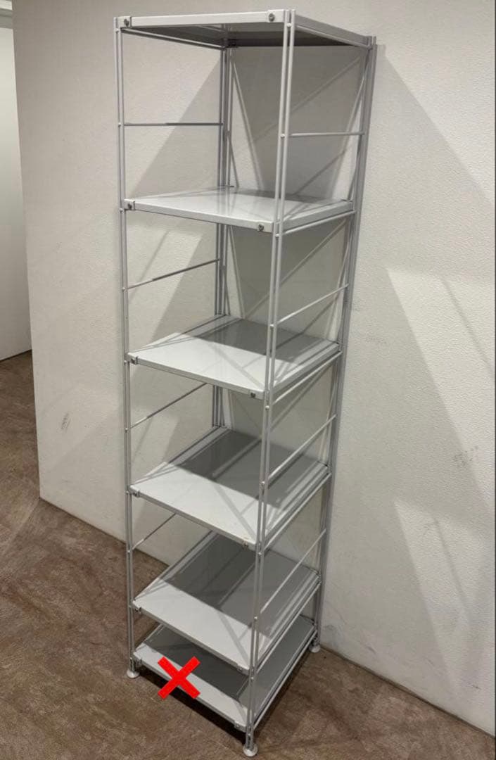 スチールユニットシェルフ・スチール棚セット・大・ライトグレー