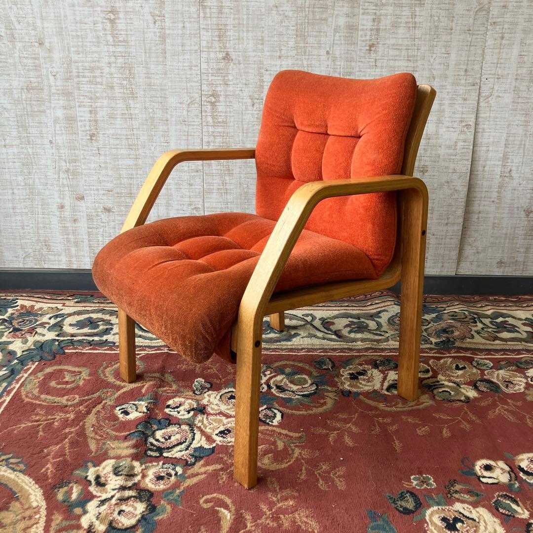 ② 天童木工 プライウッド アームチェア 一人掛けソファー ベントウッドチェアー